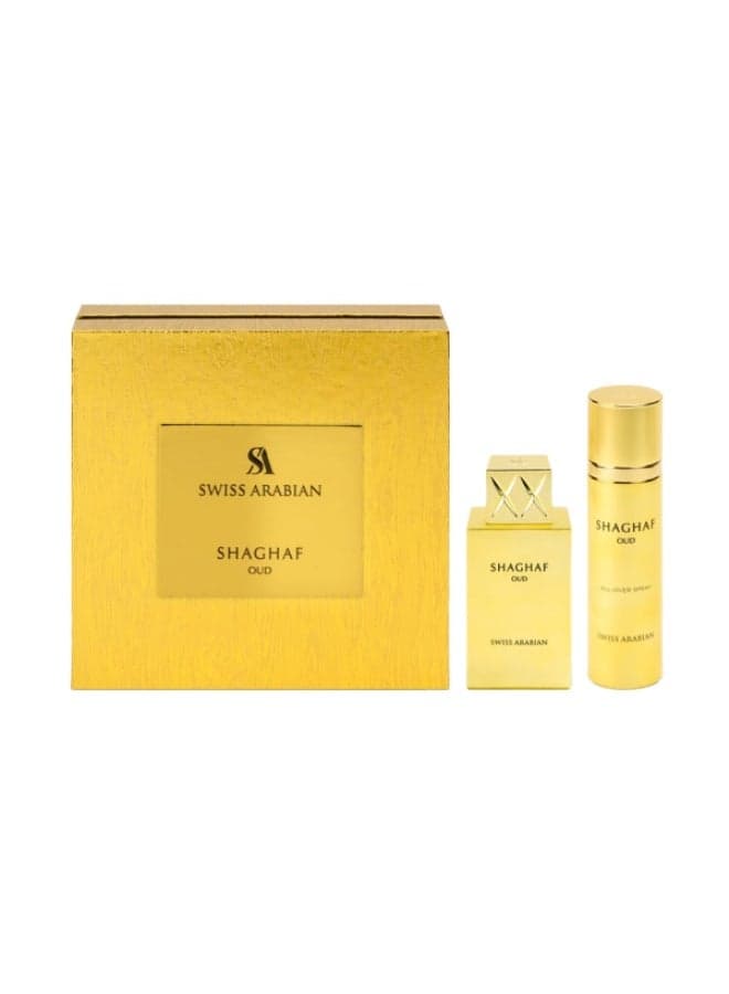 Swiss Arabian Shaghaf Oud EDP + Body Spray - Luxurious Gift Set - Image 1