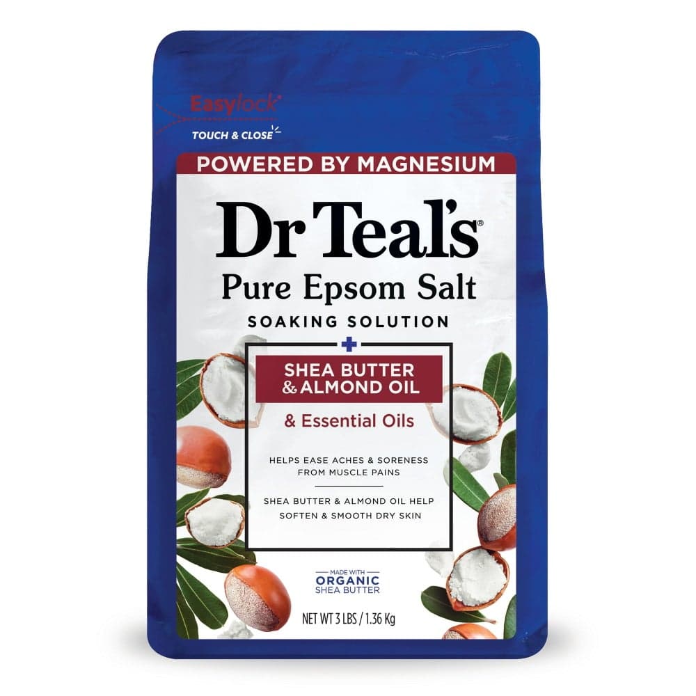 Dr Teal's Shea Butter & Almond Oil Epsom Bath Salt 1.36Kg - Image 1