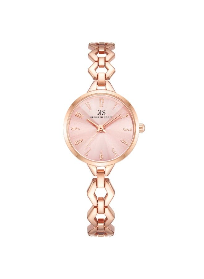 KENNETH SCOTT K23508-RBKP Elegant Rose Gold Analog Watch - Image 1