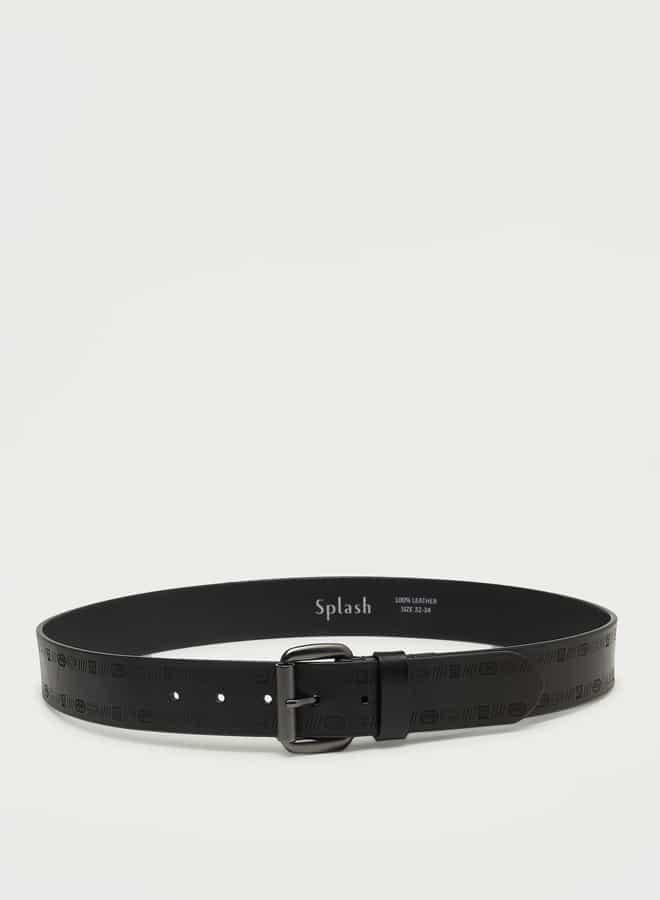 Ecko Unltd. Textured Leather Belt with Classic Pin Buckle - Image 1