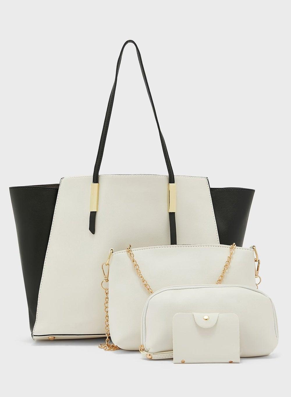 ELLA Women's 4-Piece Chic Tote Handbag & Luggage Ensemble - Image 1