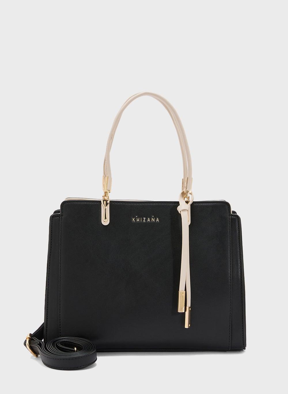 Khizana Chic Metal Trim Detail Women's Satchel Bag - Image 1