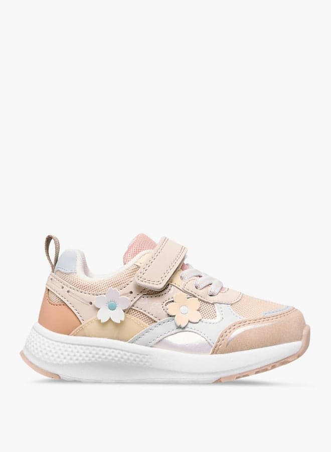 Dt25501D Chic Floral Sneakers for Girls – Beige - Image 1