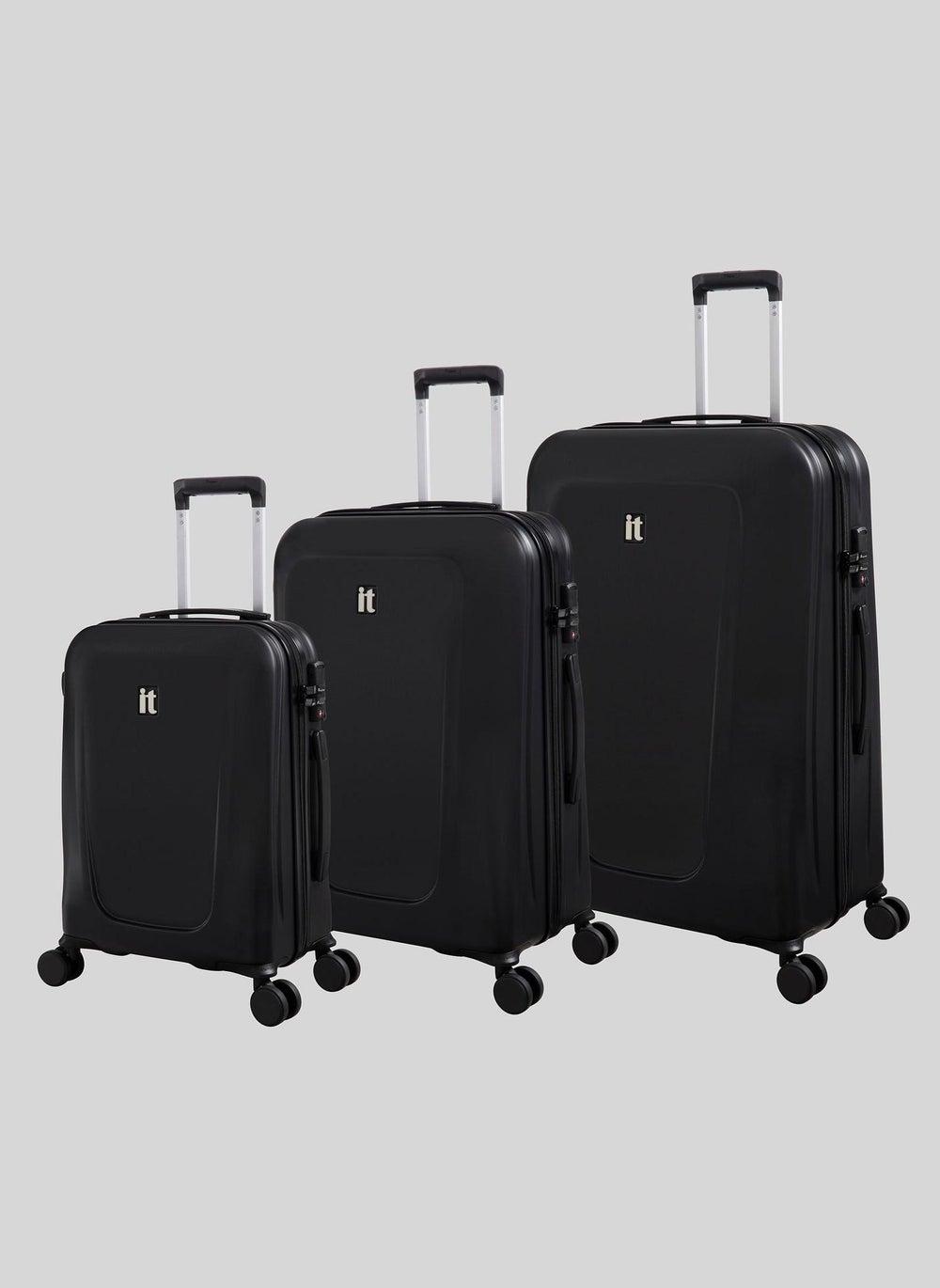 Matalan IT Luggage Sleek Black Hard Suitcase Series - Image 1