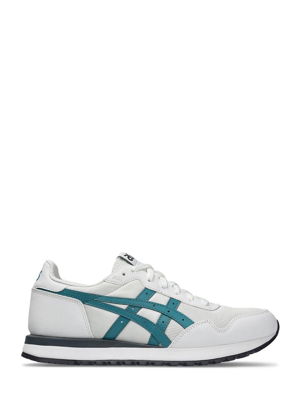 Tiger Runner II 1203A612 101: Sleek White/Blue Teal Sneakers - Image 1