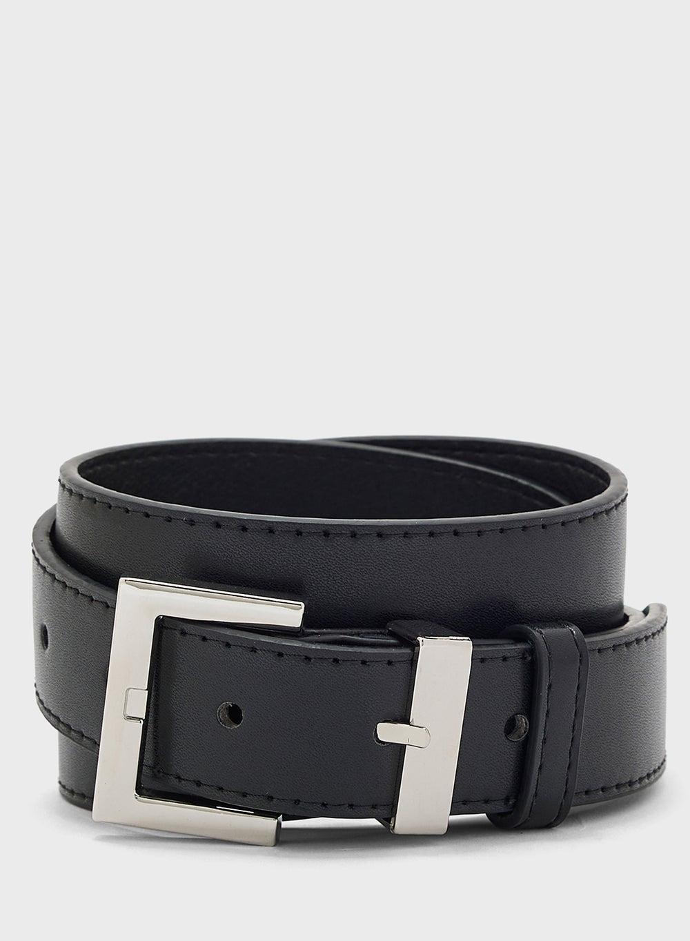 Elegant Ginger Ladies Belt with Gleaming Silver Buckle - Image 1