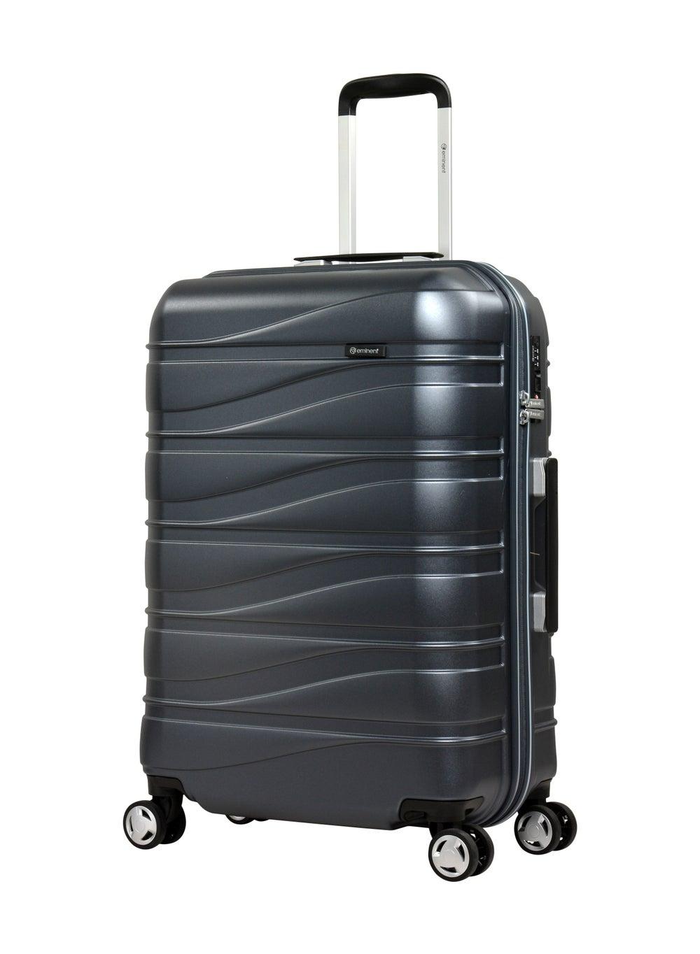 KJ95 Carbon Grey Elegance: Luxe Polycarbonate Trolley with TSA Lock - Image 1
