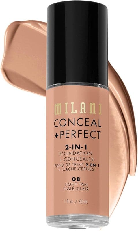 Milani Conceal + Perfect 2-In-1 Foundation - Light Tan 08 - Image 1