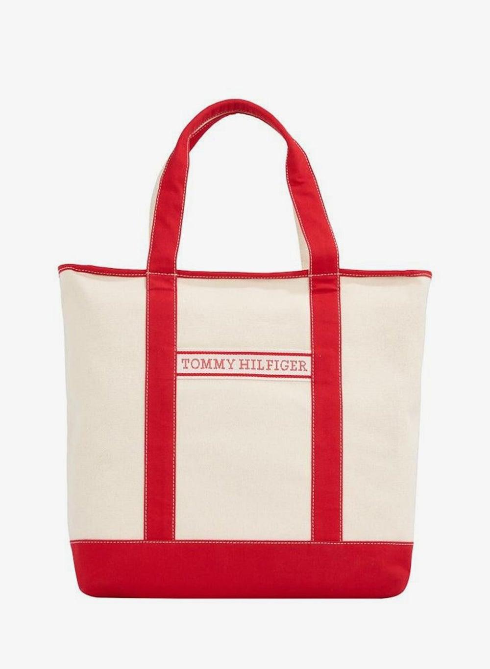 TOMMY HILFIGER Chic Logo Zip Tote - Spacious & Stylish - Image 1
