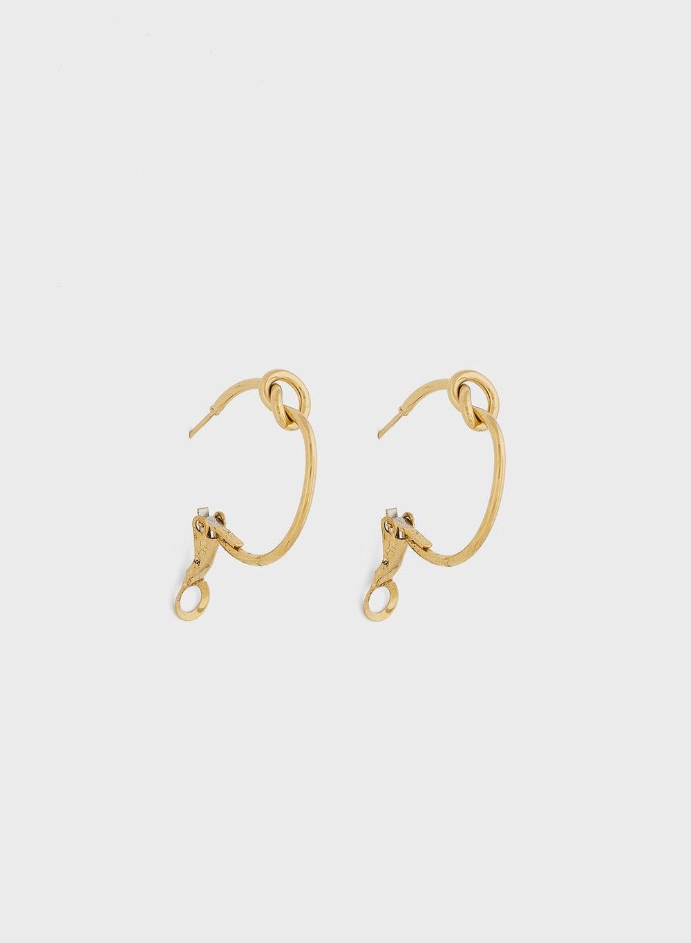 Lady Mauve Marie Knot Twist Hoops Earrings - Chic Stainless Steel - Image 1