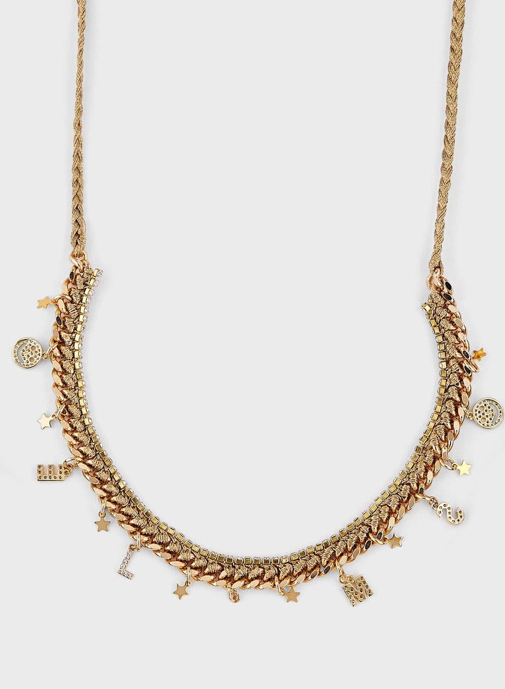 Fashionbox Show Me A Smile Gold-Tone Women's Necklace - Image 1