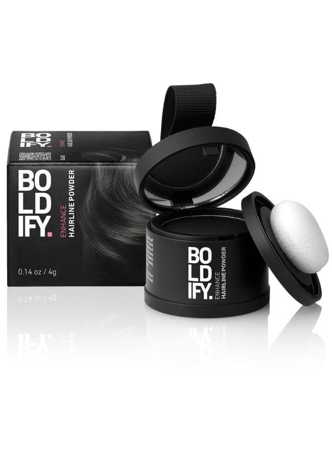 Black 4g Root Touchup Hairline Powder for Flawless Coverage - Image 1