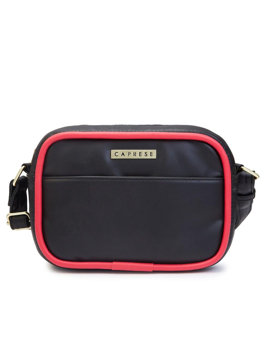 CAPRESE Gracie Medium Black Faux Leather Sling Bag for Women - Image 1