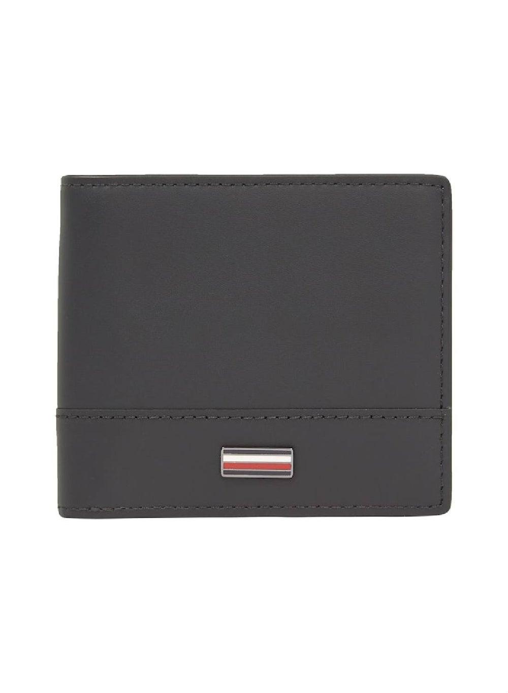 TOMMY HILFIGER Corporate Black Leather Bifold Wallet - Image 1