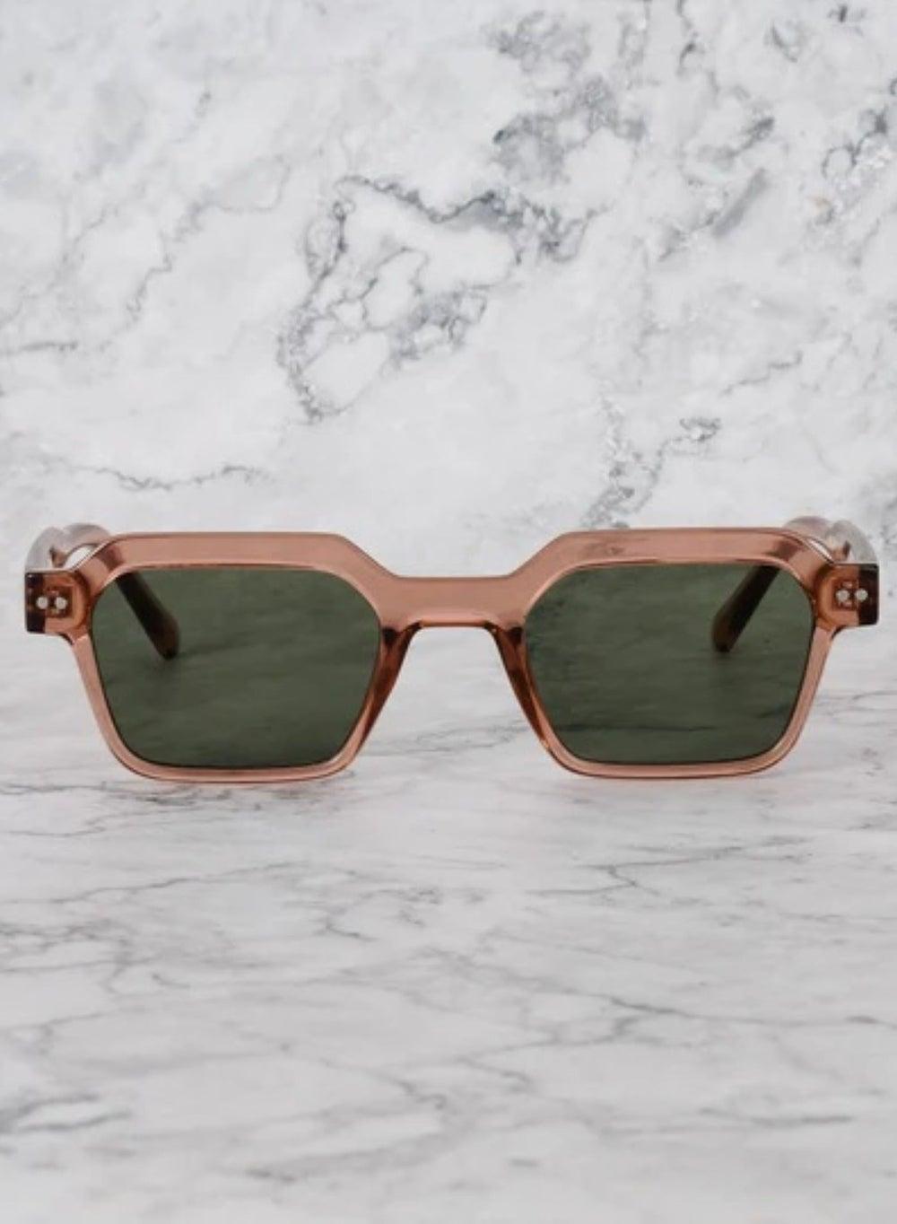 Explicit Poets ELLIOT Unisex Sunglasses - Champagne Green 12EP4 - Image 1
