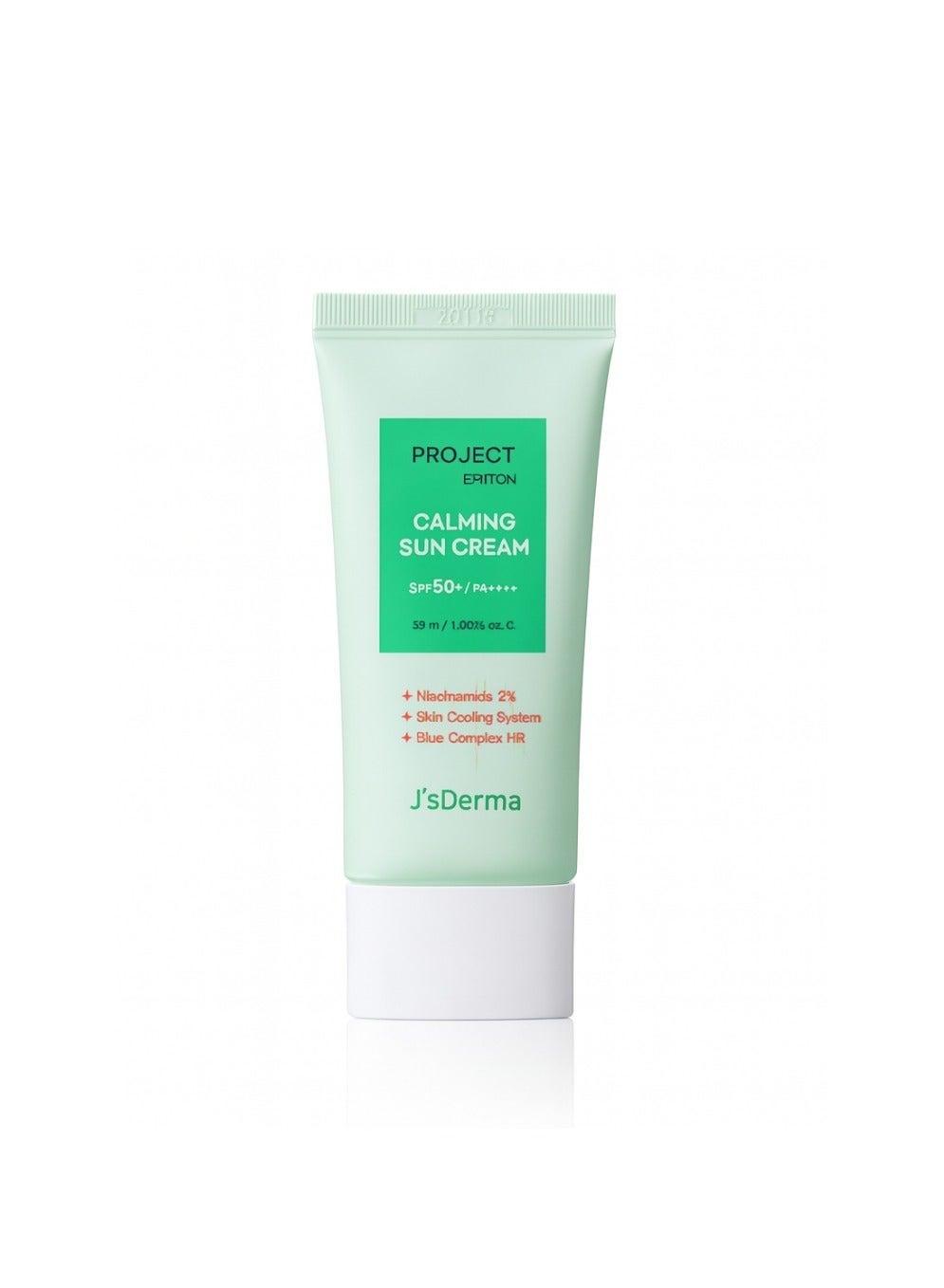 JsDerma Calming Sun Cream SPF 50+ PA++++ 50ml: Radiant & Protective - Image 1