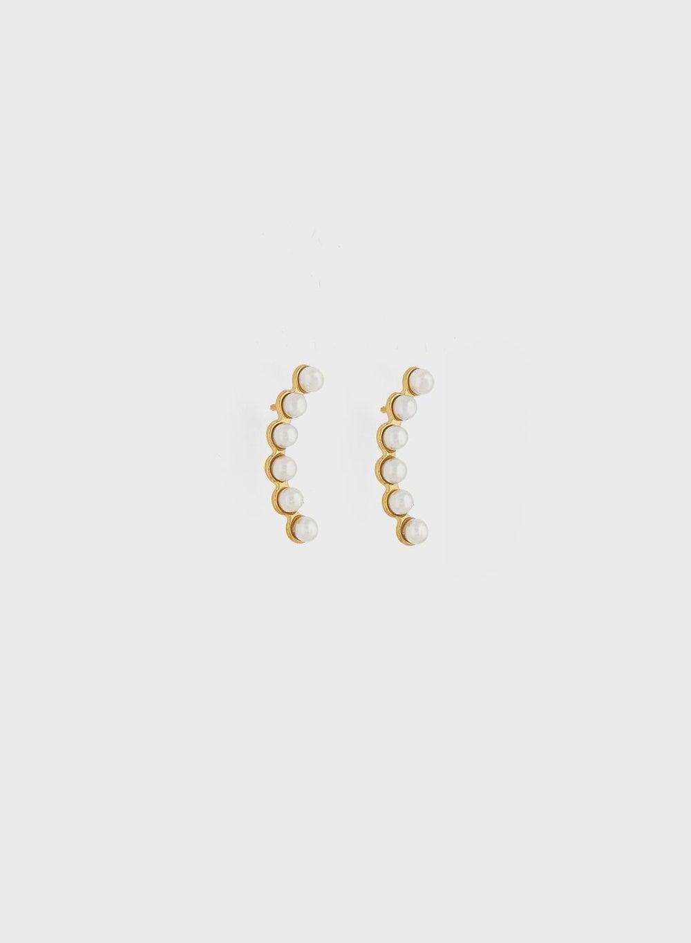 ALANA PEARL CRESCENT Earrings - Lady Mauve Elegance - Image 1