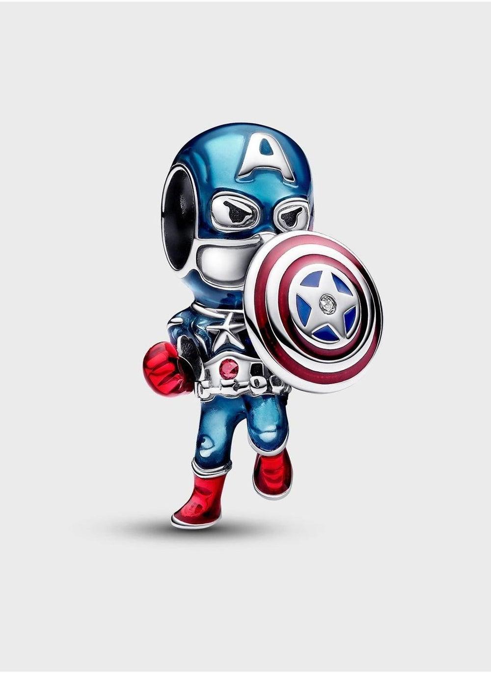 PANDORA Silver Captain America Avengers Charm - Image 1
