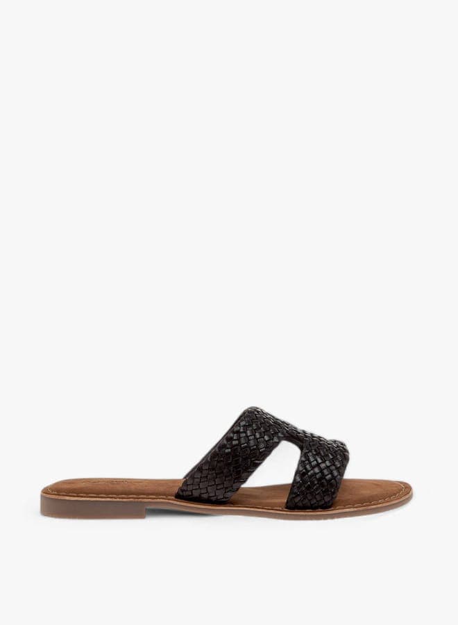 Onexif 6932Brown Elegant Textured Leather Sandals for Women - Image 1