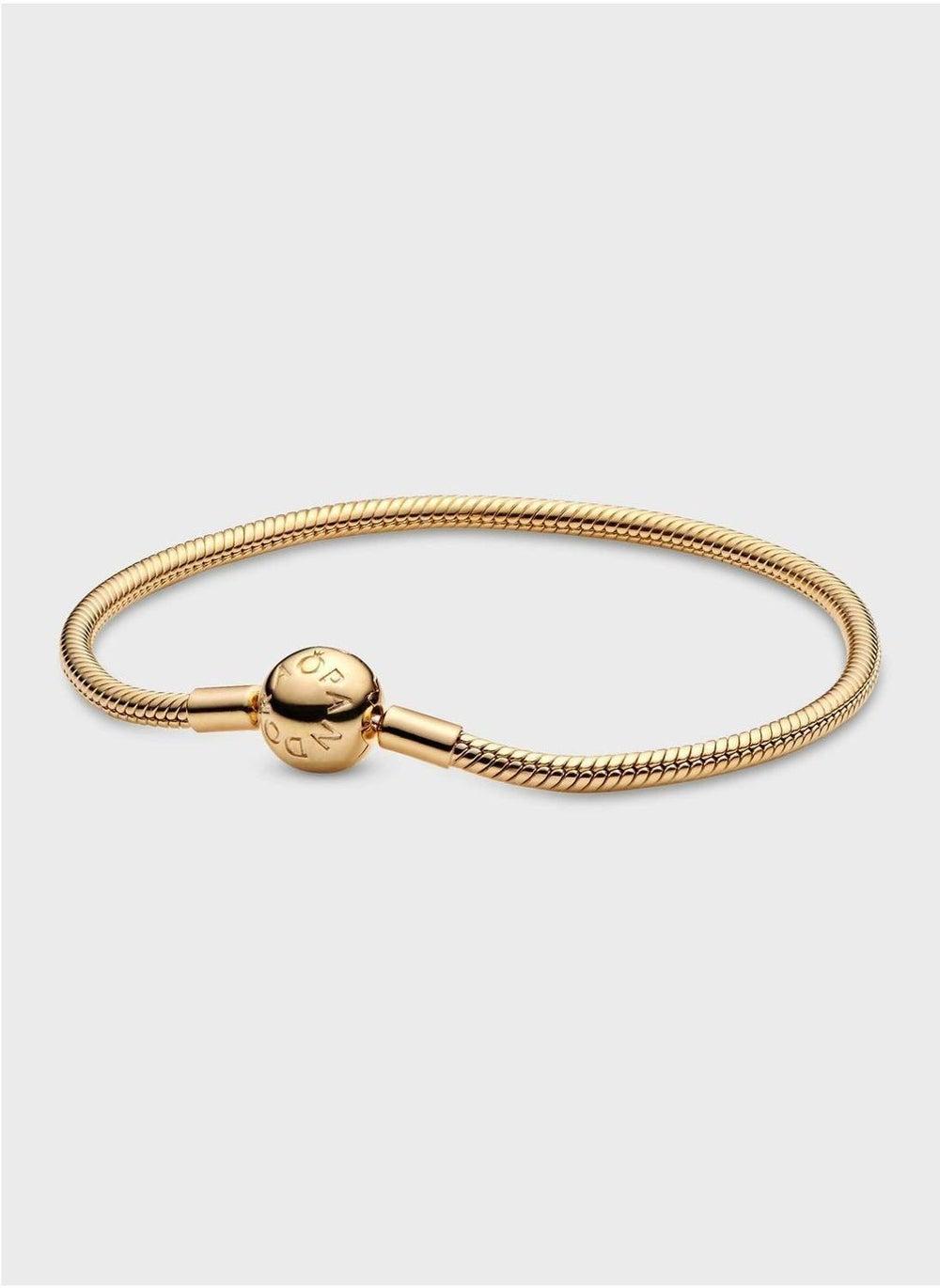 PANDORA Moments 14k Gold-Plated Snake Chain Bracelet - Image 1