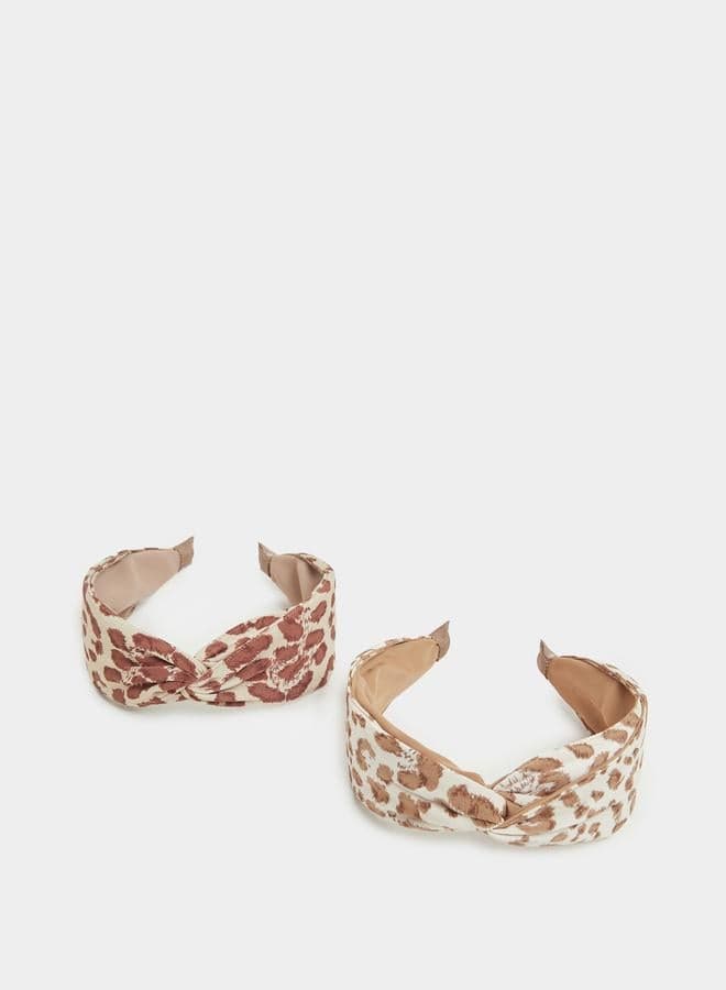 Styli Wild Elegance - Animal Print Headbands Duo for Women - Image 1