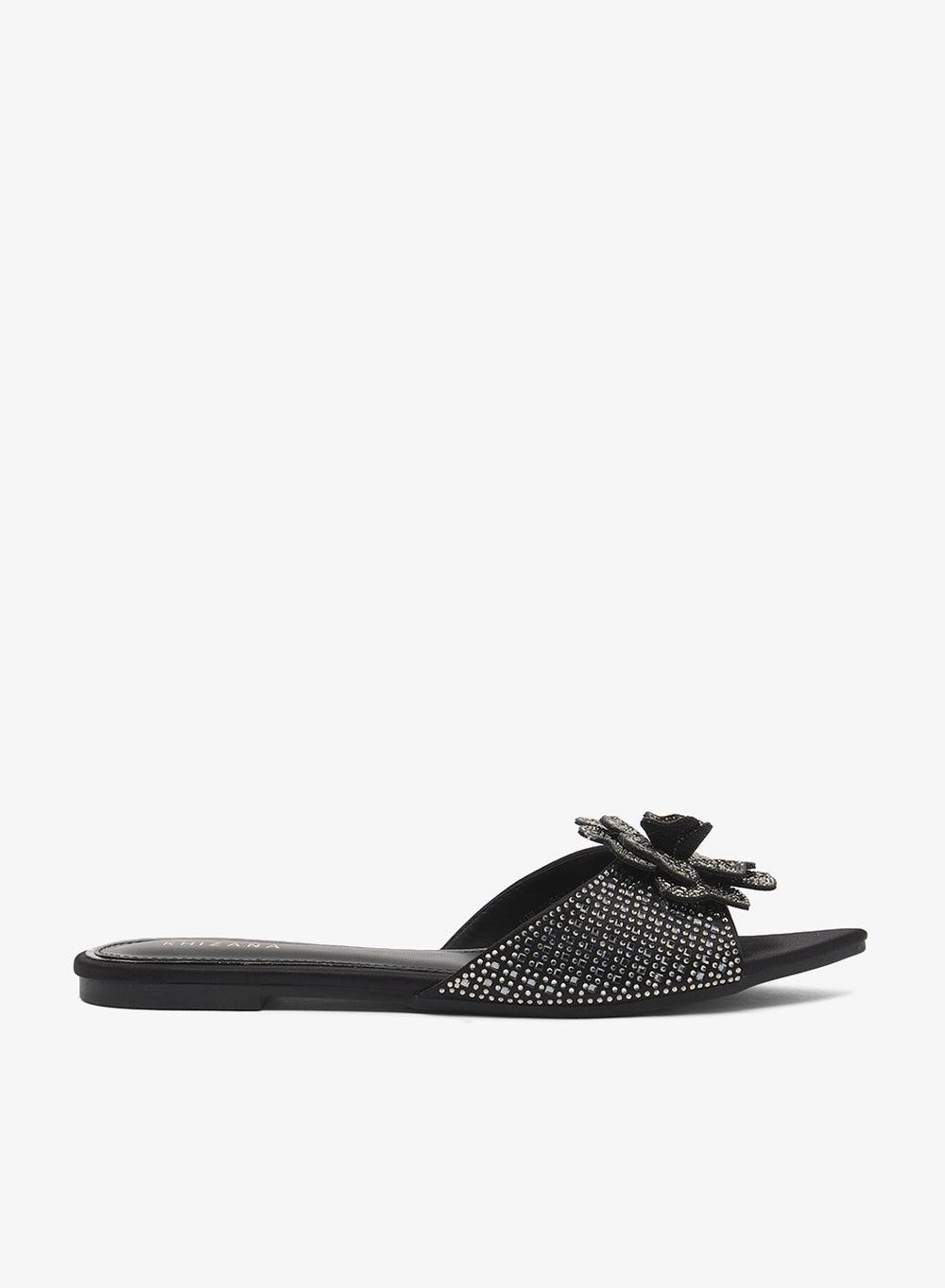 Elegant Black Vhl250845 Flat Sandals for Women - Image 1