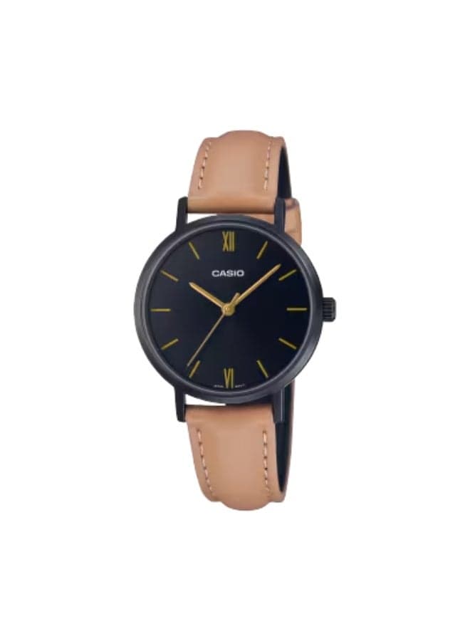 CASIO LTP-VT02BL-1AUDF Elegant Leather Women's Watch - 30mm - Image 1