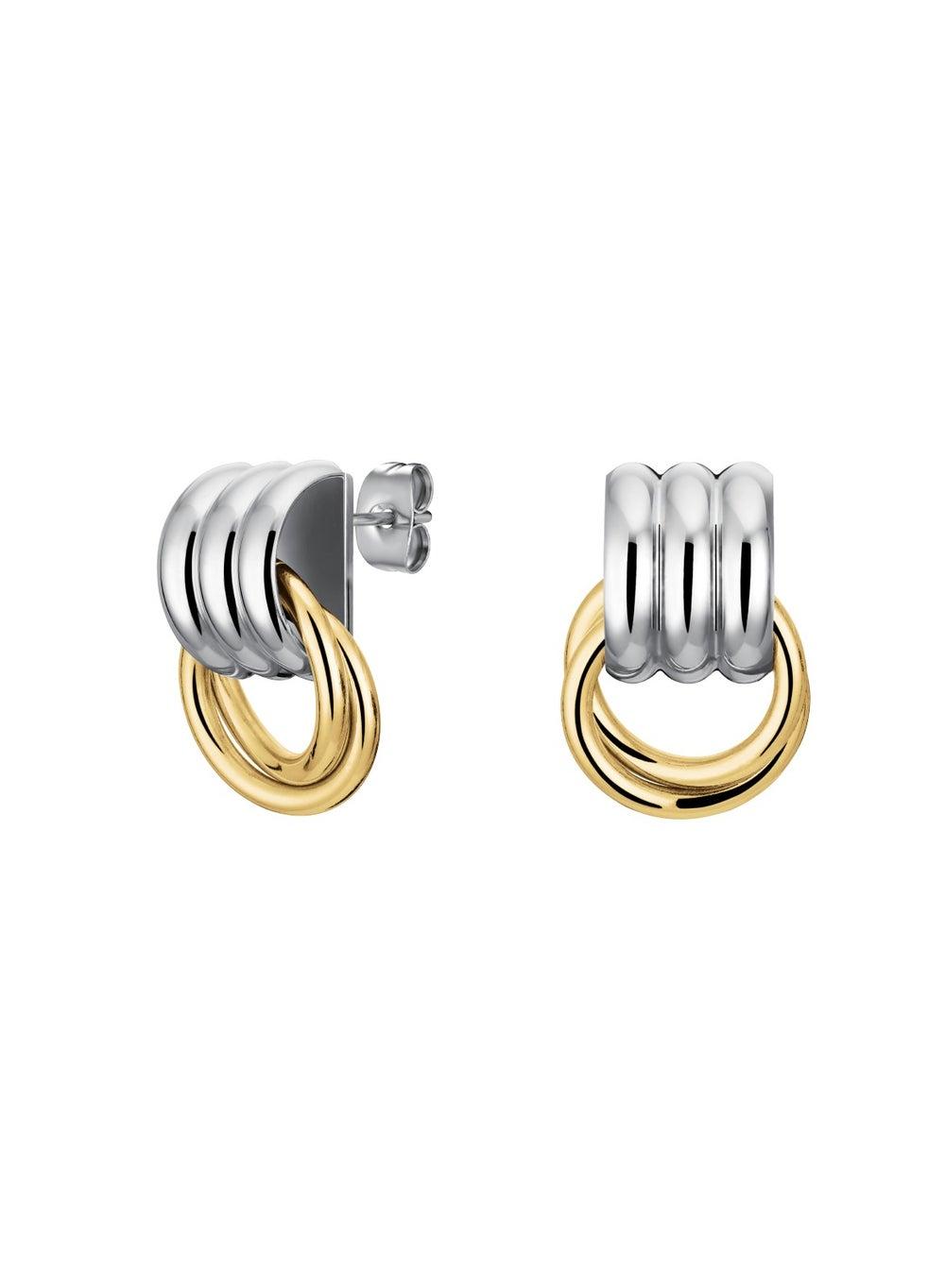 RoseField JEIED-J964 Duotone Interlaced Vintage Earrings - Image 1