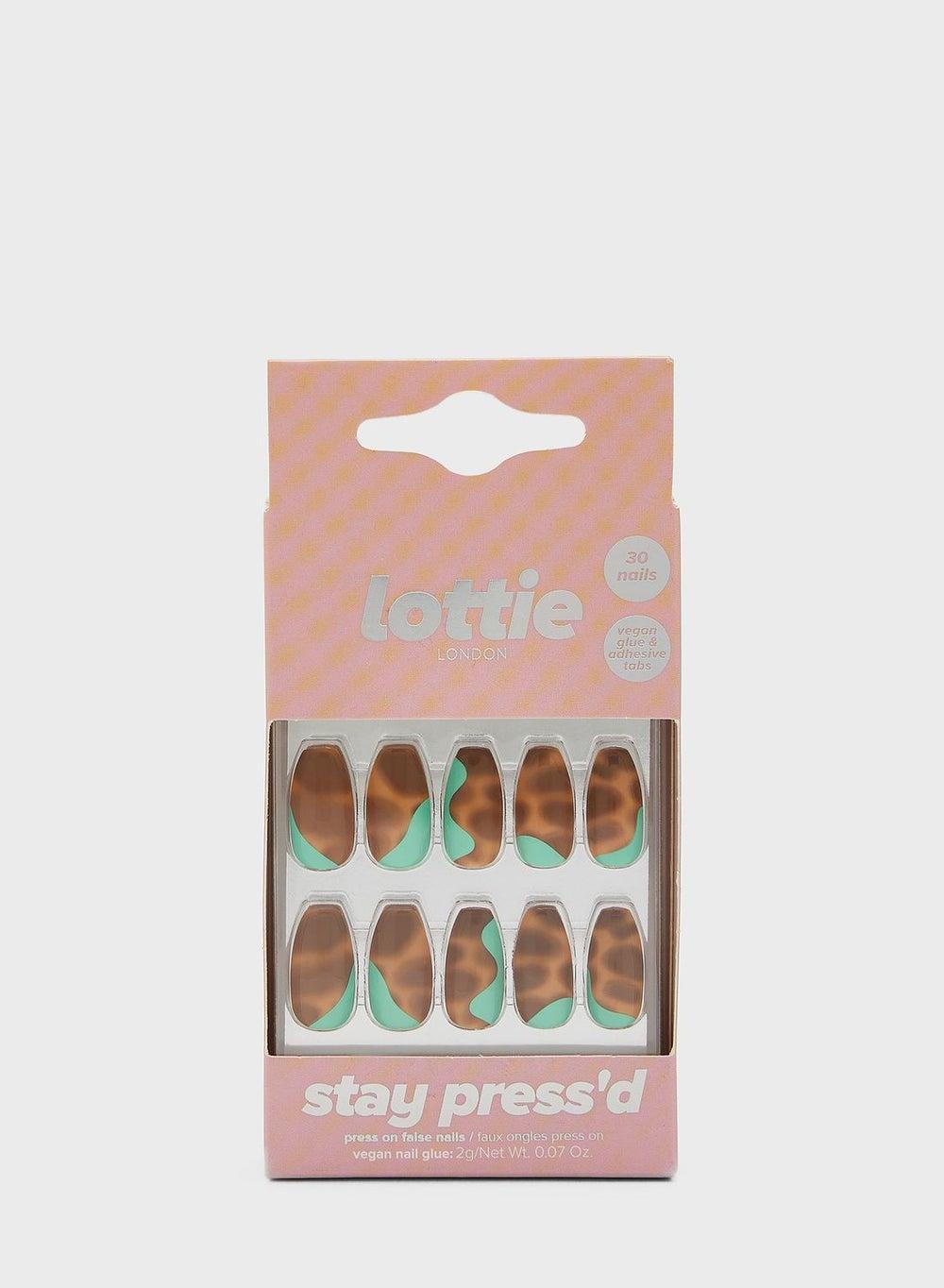 Tortoiseshell Press-On Almond Nails KIT820 - Image 1