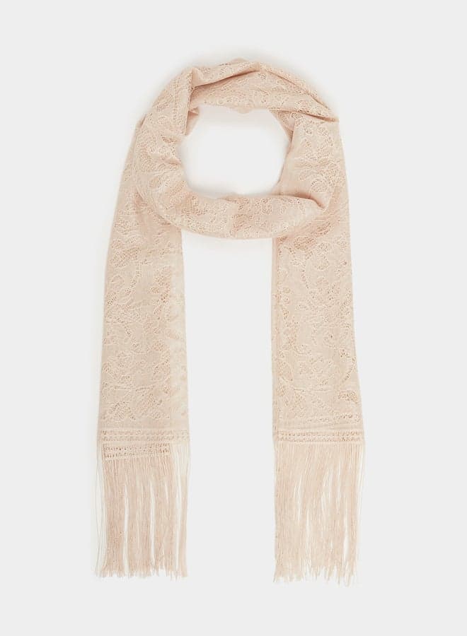 Styli Mesh Light Scarf 73642 - Elegant Tassel Trims - Image 1