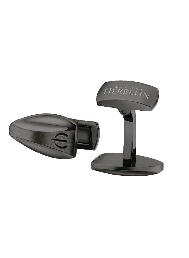 MICHEL HERBELIN Elegant Grey Plated Cufflinks for Men - Image 1