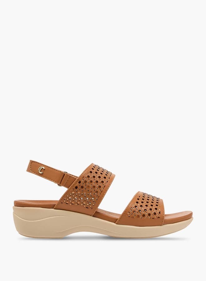 Elegant Bzx37739 F5Brown Embellished Platform Sandals - Image 1