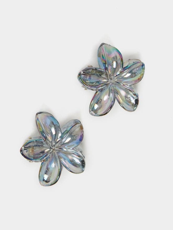 Elegant Floral Grip Hair Claw Set of 2 - Perfect Hold - Image 1