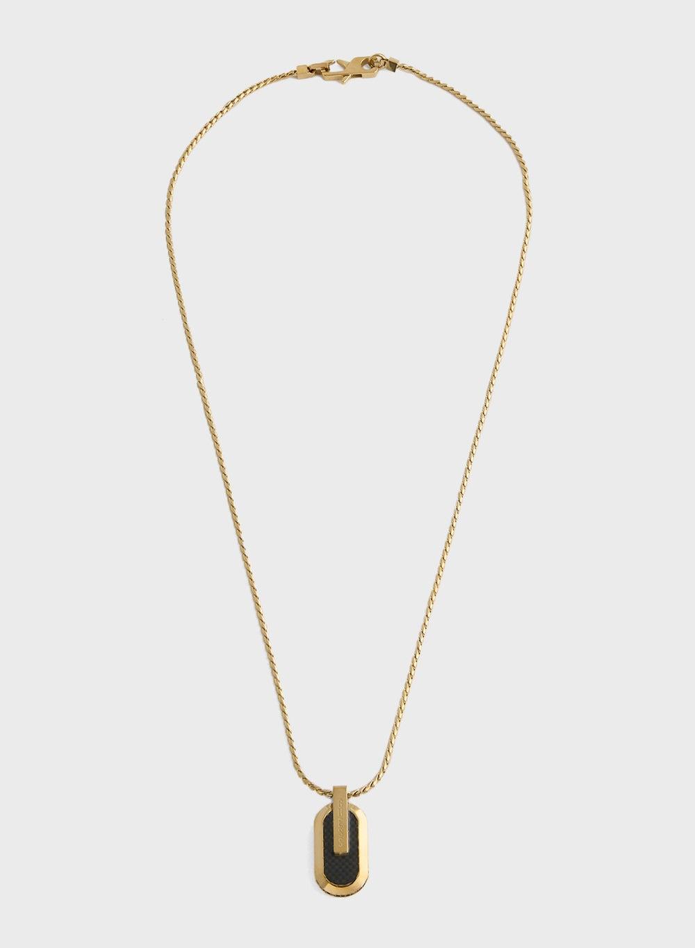 GUESS Men's Chain Necklace with Gold & Crystal Details - Image 1