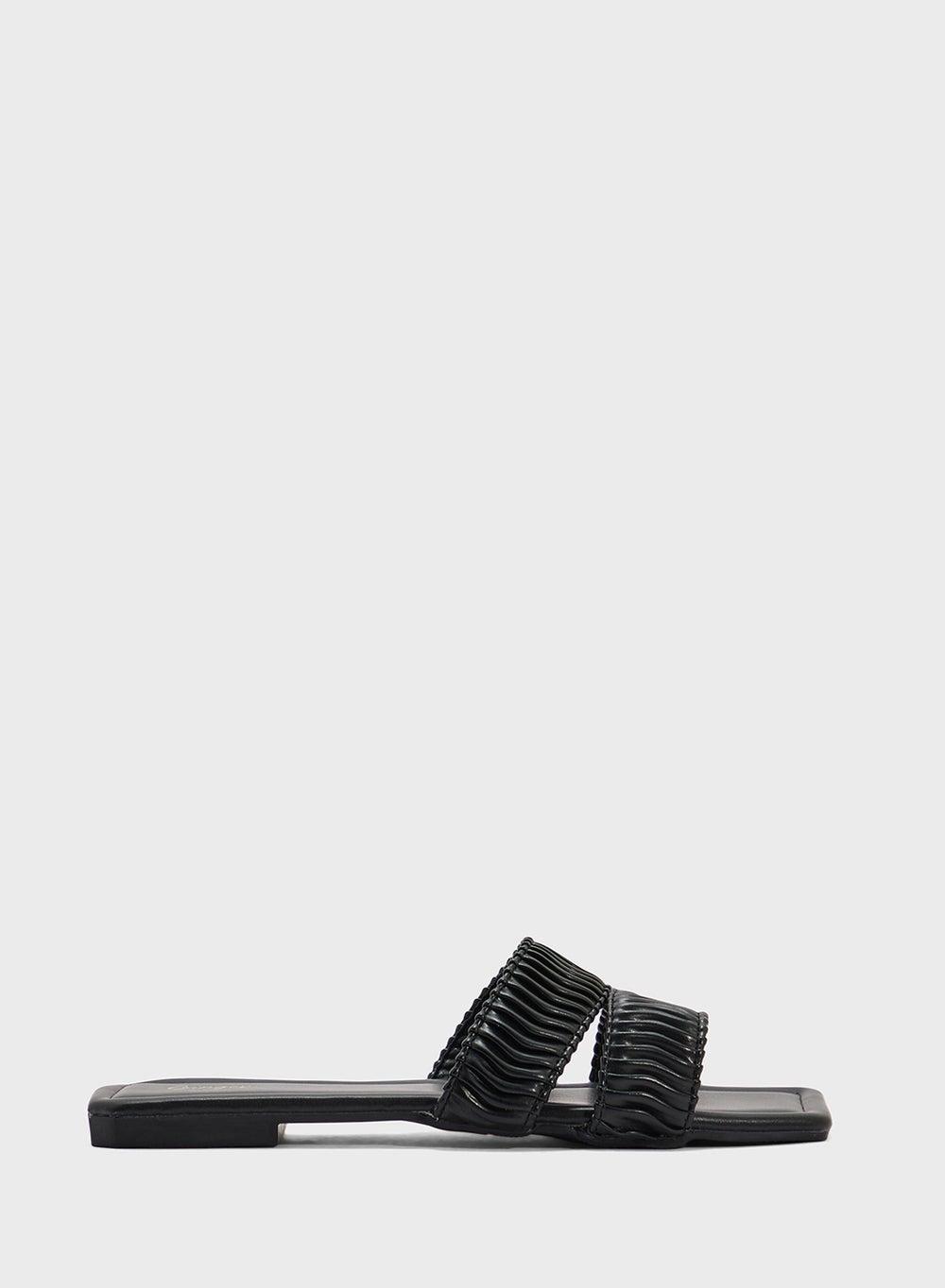 X2503 253 Elegance Black Flat Sandals for Women - Image 1