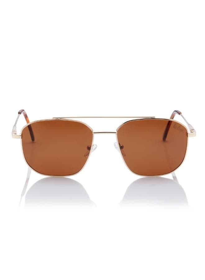 Lee Cooper LC1204C01 Gold Polarized Sunglasses with Brown Lens - Image 1