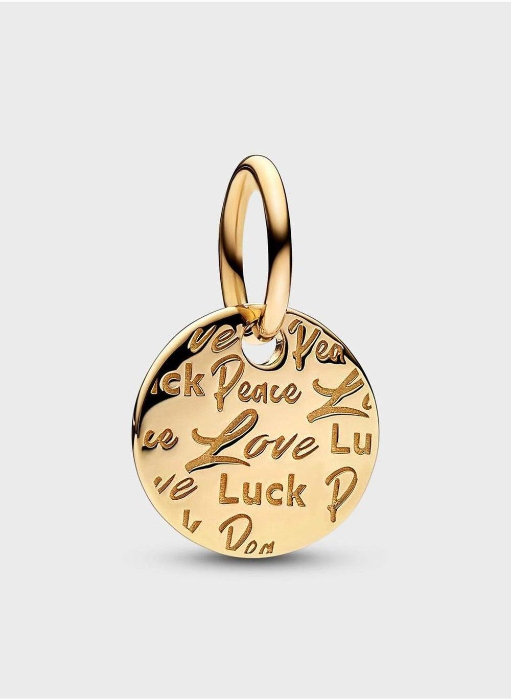 PANDORA Gold Peace, Love & Luck Charm for Women - Image 1