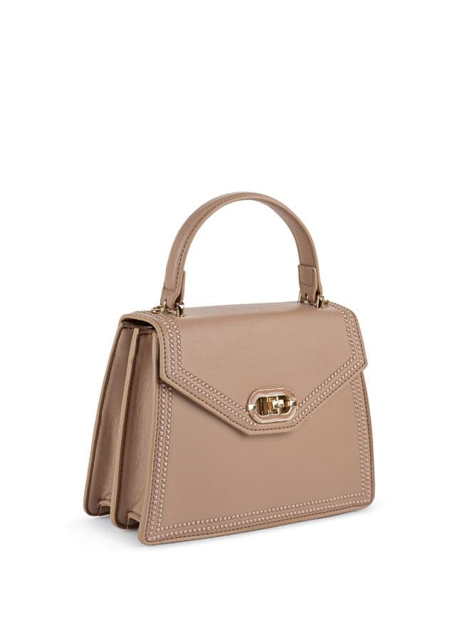 Vincci Elegance: Chic Brown Top Handle Shoulder Bag - Image 1
