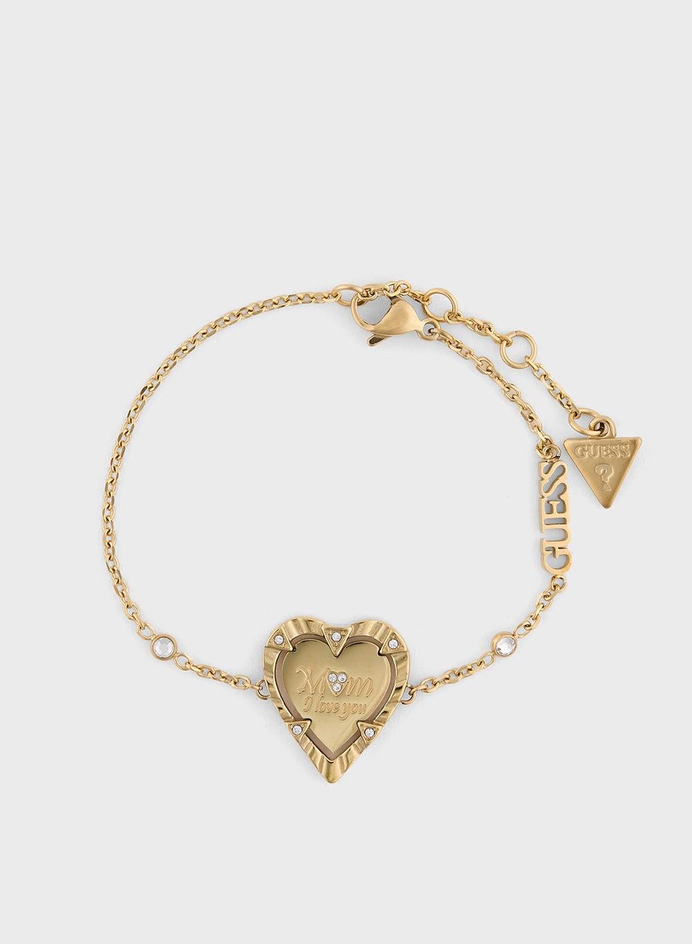 GUESS Rose Quartz Heart Chakra Bracelet - Elegant Luxury - Image 1