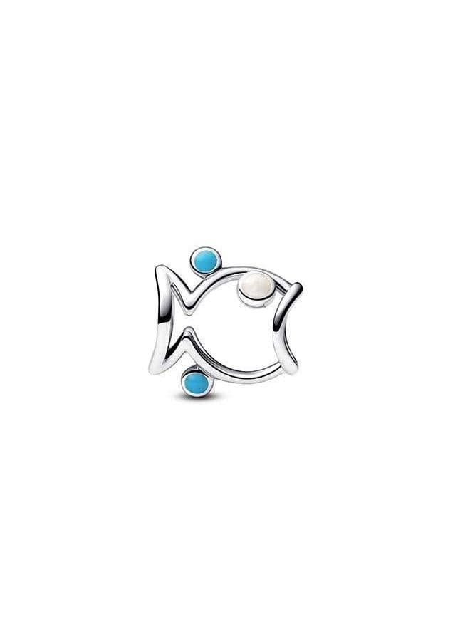 PANDORA Sterling Silver Openwork Fish Charm - Image 1
