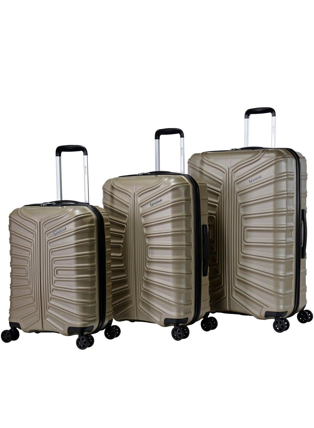 Eminent Gold Champagne TPO 3-Piece Luxury Luggage Set - Image 1