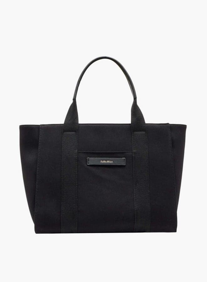 Flora Bella Women's Elegant Solid Tote with Zip Closure - Image 1