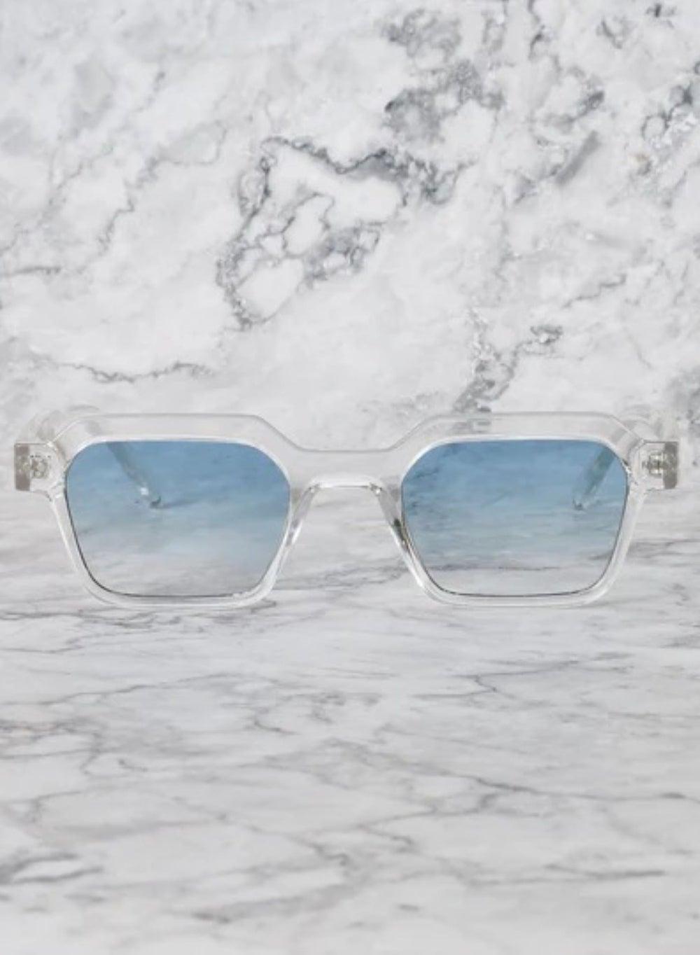 Explicit Poets ELLIOT Unisex Sunglasses Clear - Gradient Blue 12EP10 - Image 1