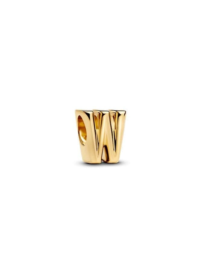 PANDORA Letter W Gold-Plated Alphabet Charm - Image 1