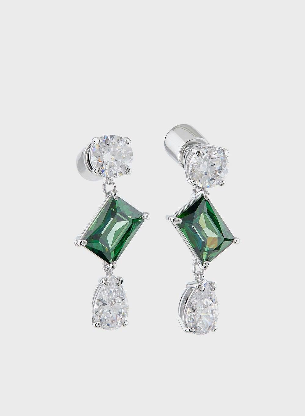 SWAROVSKI Mesmera Green Zirconia Drop Earrings - Image 1