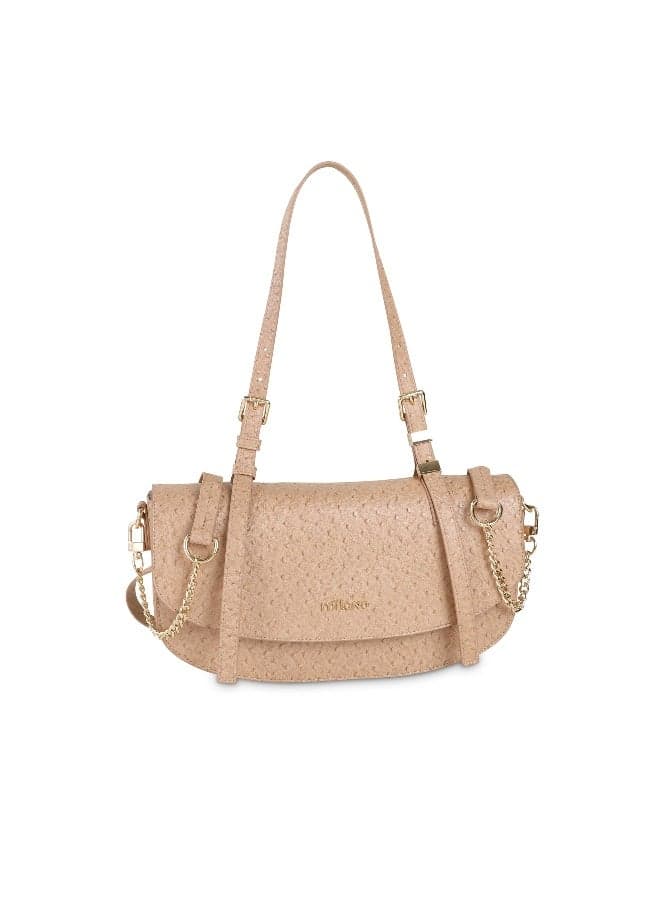 Milano SUYI Baguette – Chic Ostrich Faux Leather Shoulder Bag - Image 1