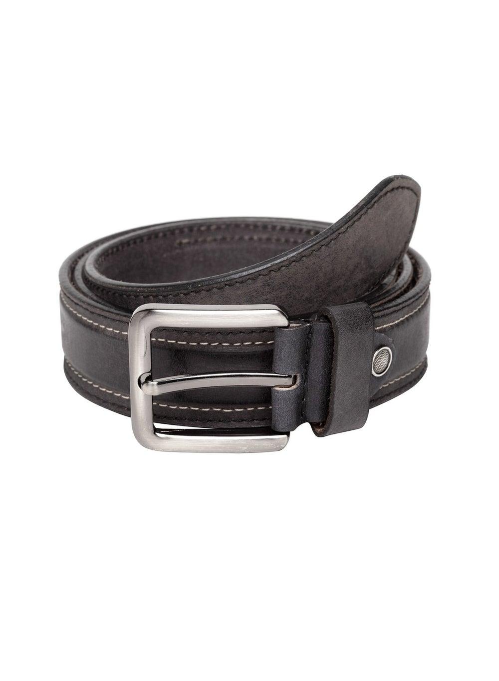 TEAKWOOD Black Genuine Leather Elegant Men's Casual Belt - Image 1