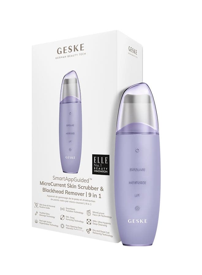 9-in-1 MicroCurrent Skin Scrubber & Blackhead Remover - Purple - Image 1