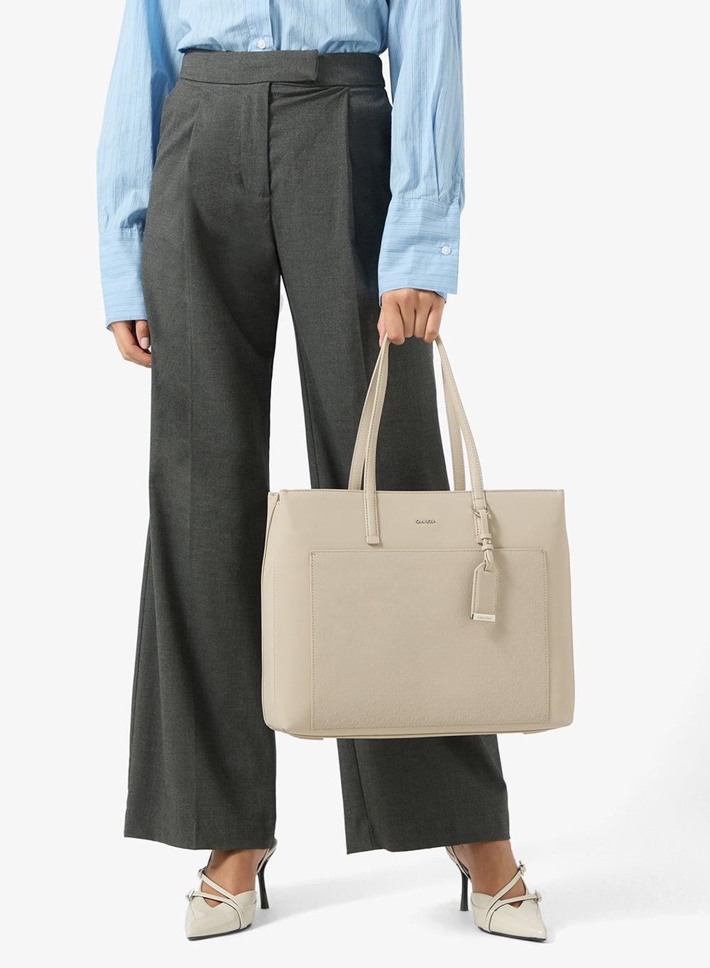 CALVIN KLEIN Elegance Tote - Chic Logo Detailing for Women - Image 1