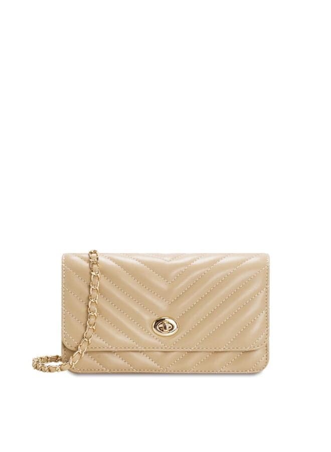 Vincci Elegance: Quilted Shoulder Bag with Chain Detail - Image 1